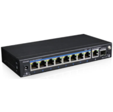 8 Channel Full Gigabit PoE Switch, 2 Uplink Ports